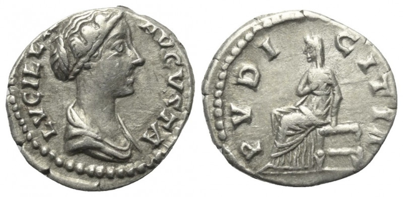 Lucilla (gest. 181 n. Chr.).

 Denar (Silber). 164 - 167 n. Chr. Rom.
Vs: LVC...