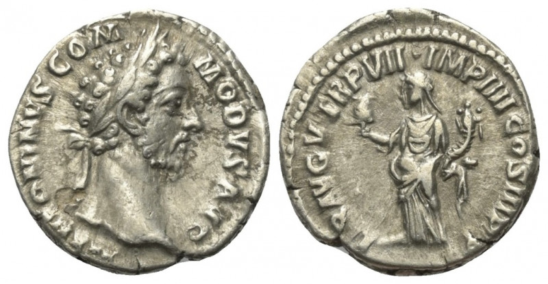 Commodus (177 - 192 n. Chr.).

 Denar (Silber). 181 - 182 n. Chr. Rom.
Vs: M ...