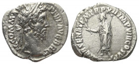 Commodus (177 - 192 n. Chr.).

 Denar (Silber). 186 - 187 n. Chr. Rom.
Vs: M COMM ANT P FEL AVG BRIT. Kopf mit Lorbeerkranz rechts.
Rs: PATER SENA...
