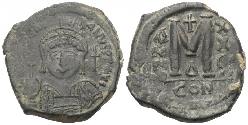 Iustinianus I. (527 - 565 n. Chr.).

 Follis (40 Nummi). 540 / 541 n. Chr. (Ja...