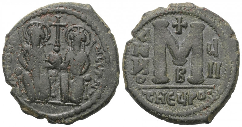 Iustinus II. (565 - 578 n. Chr.).

 Solidus (Gold). Antiochia (Theoupolis).
V...