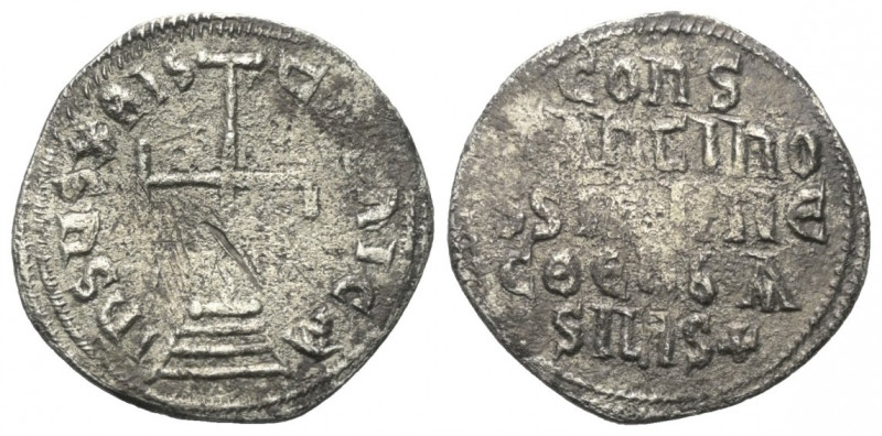 Constantinus V. (741 - 775 n. Chr.) und Leo IV.

 Miliaresion (Silber). Consta...