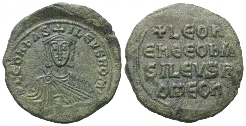 Leo VI. (886 - 912 n. Chr.).

 Follis (40 Nummi). 886 - 912 n. Chr. Constantin...