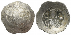 Alexius I. Comnenus (1081 - 1118 n. Chr.).

 Aspron Trachy (Billon). 1092 - 1118 n. Chr. Constantinopolis.
Vs: IC - XC. Christus mit Nimbus, Palliu...