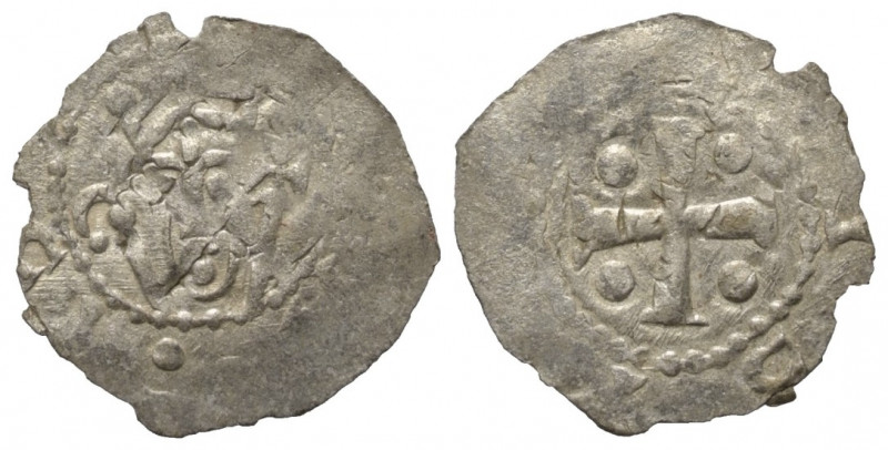 Niederlande. Tiel.

 Denar (Silber). 11. Jhdt. Zaltbommel?.
Vs: Bekröntes Bru...