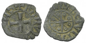 Tripolis - Grafschaft. Raymund III. (1152 - 1187).

 Denar (Billon).
Vs: +RAMVNDVS COMS. Kreuz.
Rs: + CIVITAS TRIPOLIS. Stern mit Ringeln in den Z...