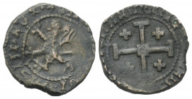 Zypern - Königreich. James II. (1460 - 1473).

 Sezin (Bronze).
Vs: +IACOBUS: DEI: GRASIA: REX. Löwe nach links aufsteigend.
Rs: +IERUSALEM: CIPRI...