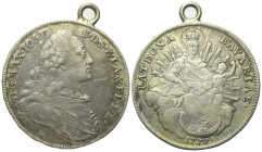 Bayern. Kurfürstentum (1623 - 1806). Maximilian III. Joseph (1745 - 1777).

 Madonnentaler (Silber). 1775. München.
Vs: Büste rechts.
Rs: Madonna ...