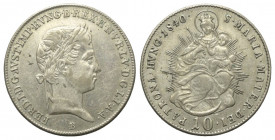 Kaisertum Österreich (1804 - 1918). Ferdinand I. (1835 - 1848).

 10 Kreuzer (Silber). 1840 B. Kremnitz.
23 mm. 3,87 g. 

Frühwald 950.
 Fast vo...