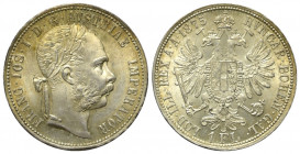 Kaisertum Österreich (1804 - 1918). Franz Joseph I. (1848 - 1916).

 1 Florin (Silber). 1875. Wien.
29 mm. 12,35 g. 

KM 2222.
 Leichte, irisier...