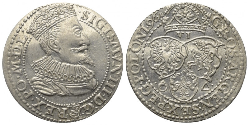 Polen. Königreich. Sigismund III. Wasa (1587 - 1632).

 Ort (Silber). 1596. Ma...
