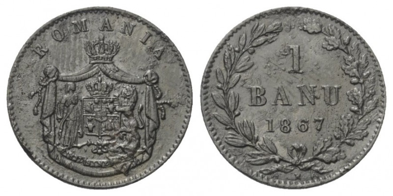 Rumänien. Karl I. als Fürst (1866 - 1881).

 1 Banu. 1867 Heaton. Birmingham....