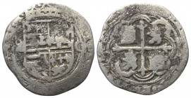 Spanien. Königreich. Philipp III. (1598 - 1621).

 1 Real - Schiffsgeld (Silber). (1613-16). Potosi (Q).
Vs: Schildwappen unter Krone.
Rs: Wappen ...