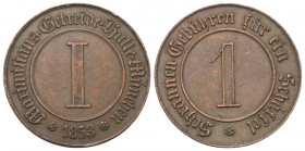 Deutschland.

 Marke (Kupfer). 1853.
Schrannen-Gebührenmarke zu 1 (Schäffel Getreide) 1853, einzulösen in der Maximilians-Getreidehalle, München.
...