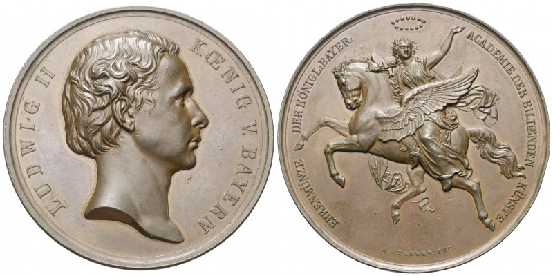 Deutschland. Bayern. Ludwig II. (1864 - 1886).

 Medaille (Bronze). Ohne Jahr ...
