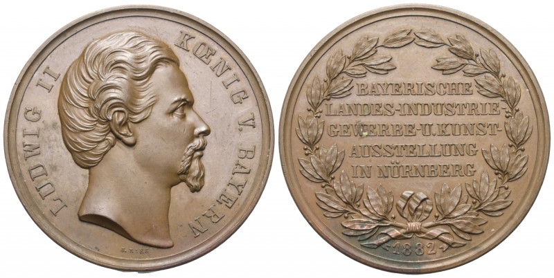 Deutschland. Bayern. Ludwig II. (1864 - 1886).

 Medaille (Bronze). 1882.
Bro...