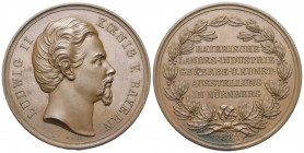 Deutschland. Bayern. Ludwig II. (1864 - 1886).

 Medaille (Bronze). 1882.
Bronze-Preismedaille von J. Ries; auf die Bayerische Landes-Industrie-Gew...