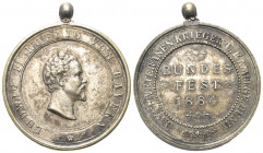 Deutschland. Bayern. Ludwig II. (1864 - 1886).

 Medaille (Silber). 1884.
Vs: Kopf Ludwigs II. nach rechts. 
Rs: BAYER. VETERANEN-KRIEGER- U. KAMP...