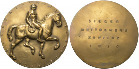 Habsburg und Österreich. Republik (1919 - 1934).

 Bronzemedaille. 1929.
Öst. Bundesheer, für den Sieger im Wettbewerb zu Pferd; mit Etui. Stempel ...