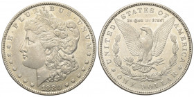 Nordamerika. USA.

 1 Dollar (Silber). 1880. Philadelphia.
Morgandollar.

Vs: Kopf der Liberty links.
Rs: Adler mit Pfeilbündel und Zweig in den...
