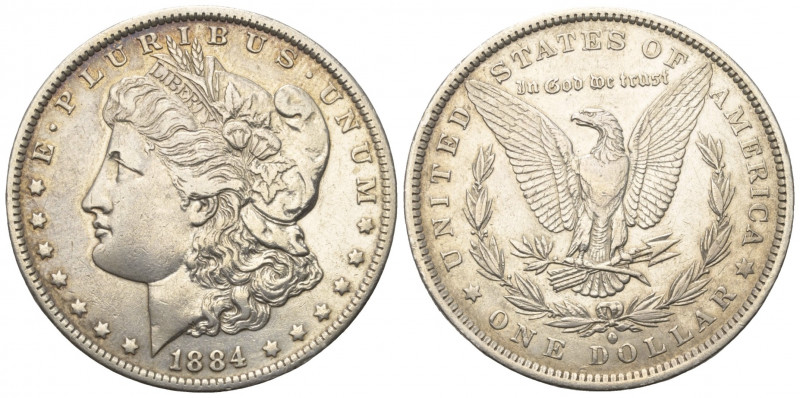 Nordamerika. USA.

 1 Dollar (Silber). 1884 O. New Orleans.
Morgandollar.

...