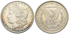 Nordamerika. USA.

 1 Dollar (Silber). 1885. Philadelphia.
Morgandollar.

Vs: Kopf der Liberty links.
Rs: Adler mit Pfeilbündel und Zweig in den...