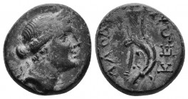 PHRYGIA. Laodicea. Ae (Circa 133/88-67 BC). 7g 18mm Obv: Diademed female head right. Rev: ΛAOΔIKEΩN. Double cornucopia.