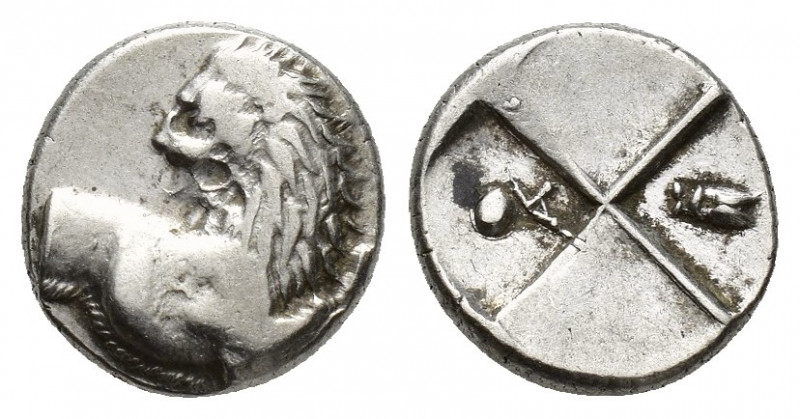 THRACE, Chersonesos. Circa 386-338 BC. AR Hemidrachm (13mm, 2.5 g). Forepart of ...