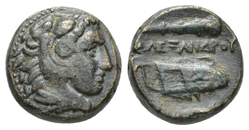 Kingdom of Macedon. Alexander III. 336-323 BC. Ae 6.9g 16.1mm Macedonian mint. L...