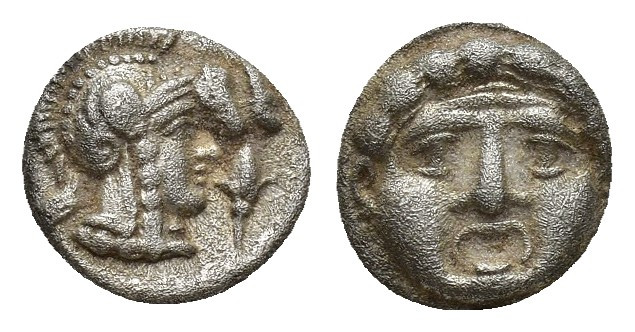 PISIDIA. Selge. Obol (Circa 350-300 BC). Obv: Facing Gorgoneion, tongue protrudi...
