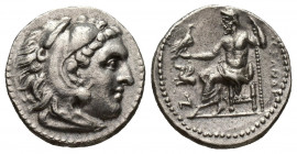 KINGS OF MACEDON. Alexander III 'the Great', 336-323 BC. Drachm (Silver, 17.6 mm, 4.3 g), struck under Antigonos I Monophthalmos, Lampsakos, c. 320-30...