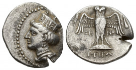 PONTOS. Amisos (as Peiraieos). Siglos (Circa 435-370 BC). 5.6g 19.7mm Dian-, magistrate. Obv: Head of Hera left, wearing ornamented stephanos. Rev: ZH...
