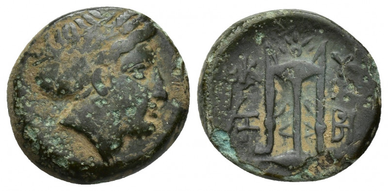 MYSIA, Kyzikos. 3rd century BC. Æ (17.3mm 4.3 g). Head of Kore Soteira right / T...