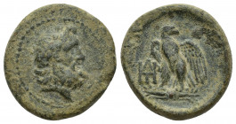 KINGS of GALATIA. Deiotaros. As tetrarch, 63-59/8 BC. Æ (20mm, 7.8 g). Laureate head of Zeus right / Eagle standing left, head right, on thunderbolt; ...