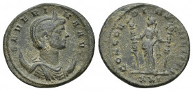 Severina (wife of Aurelian) BI Antoninianus. Siscia, AD 270-275. 4.2g 21.2mm SEVERINAE AVG, diademed and draped bust right, set on crescent / CONCORDI...
