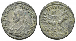 PROBUS (176-182). Antoninianus. Kyzikos. 3.9g 21.2mm Obv: IMP C M AVR PROBVS P F AVG. Radiate bust left in imperial mantle, holding sceptre surmounted...