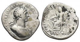 HADRIAN (117-138). Denarius. Rome. 2.4g 17.8mm Obv: IMP CAES TRAIAN HADRIAN OPT AVG GER DAC. Laureate, draped and cuirassed bust right. Rev: PARTHIC D...
