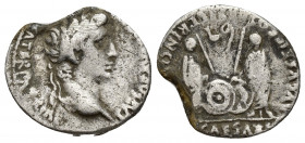 Augustus,27 BC-14 AD.Silver Denarius, Lugdunum mint.3.4g 19.3mm Laureate head of Augustus r., CAESAR AVGVSTVS DIVI F PATER PATRIAE.Rv.Gaius and Lucius...