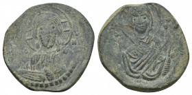 Anonymous Folles. temp. Romanus IV, circa 1068-1071. Ae Follis Class G. Constantinople mint. 7.1g 26.1mm Facing bust of Christ Pantokrator / Facing bu...