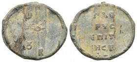 Unidentified Byzantine lead seal, 23.9mm, 7.1gr.