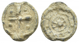 Unidentified Byzantine lead seal, 14.9mm, 2.4gr.
