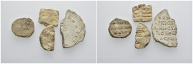 Byzatine seals mixed lot 4 pieces SOLD AS SEEN NO RETURNS.