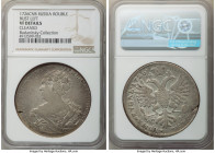 Catherine I Rouble 1726 CП-Б VF Details (Cleaned) NGC, St. Petersburg mint, KM169, Bit-133. Mintmark under the eagle. A bit softly struck on both the ...
