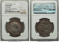 Anna Poltina (1/2 Rouble) 1737 VF Details (Cleaned) NGC, Kadashevsky mint, KM196, Bit-173. Type of 1735. No pendant on bosom. Rather harshly cleaned, ...
