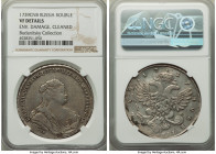 Anna Rouble 1739-CПБ VF Details (Environmental Damage, Cleaned) NGC, St. Petersburg mint, KM204, Bit-236. Moderate contact marks are seen on both side...