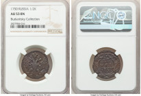Elizabeth 3-Piece Lot of Certified Assorted Issues NGC, 1) Denga (1/2 Kopeck) 1750 - AU53 Brown, KM188, Bit-409 2) Denga (1/2 Kopeck) 1750 - VF35 Brow...