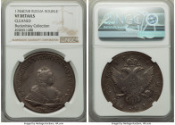 Elizabeth Rouble 1744-CПБ VF Details (Cleaned) NGC, St. Petersburg mint. KM-C19B.4, Bit-256. Cleaned in the past and retoned a pleasing slate-gray col...