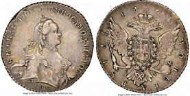 Catherine II Rouble 1764 CПБ-CA XF Details (Obverse Tooled) NGC, St. Petersburg mint, KM-C67.2a, Bit-186. Numerous light scratches and minor marks on ...