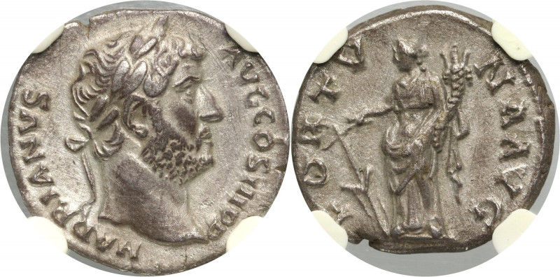 Roman Empire, Hadrian 117-138, Denar, Rome Weight 3,31 g, 16 mm. NGC Ch VF, Stri...