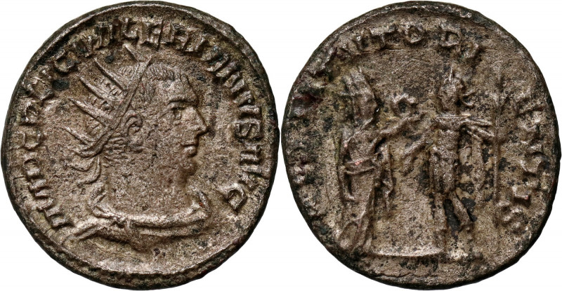 Roman Empire, Valerian I 253-260, Antoninian, Samsat Weight 3,56 g, 21 mm.
 Wag...